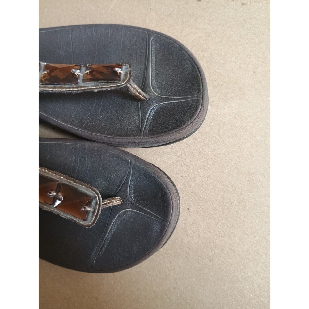 FitFlop Pietra Bronze Rhinestone Toe-Post Sandals Womens Size US 5 Flip Flop - Picture 7 of 7